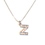 Diamante initial Z pendant necklace