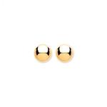 9ct Yellow Gold 5mm Bouton Ball Stud Earrings 