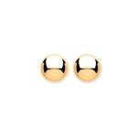 9ct Yellow Gold 6mm Bouton Ball Stud Earrings 