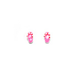 Sterling silver pink enamel flip flop stud earrings