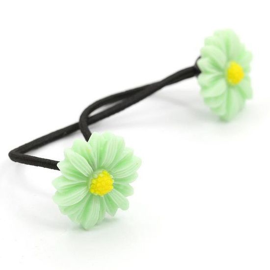 Green Double Daisy Hair Bobble