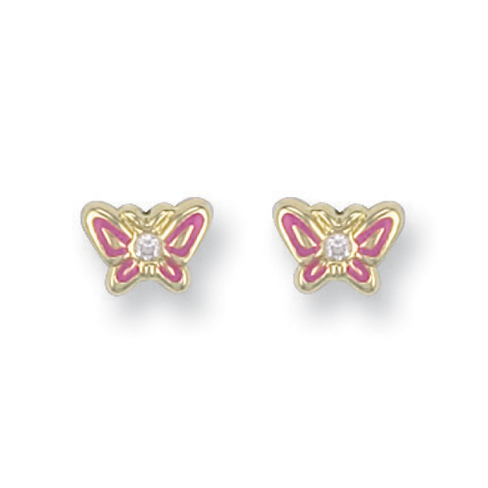 Butterfly Gold Stud Earrings