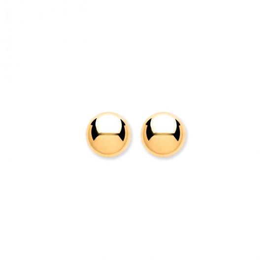 9ct Yellow Gold 5mm Bouton Ball Stud Earrings 