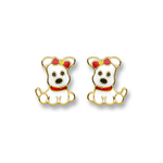 Puppy Gold Stud Earrings