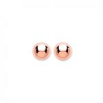 9ct Rose Gold 6mm Ball Stud Earrings 