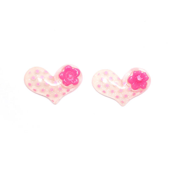 White Hearts with Pink Spots
