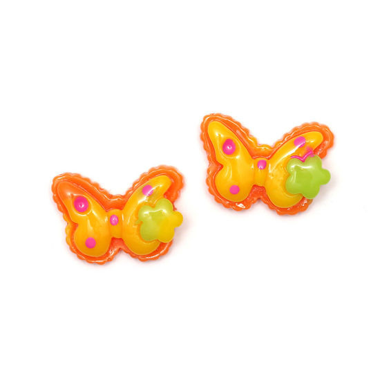 Yellow butterfly clip-on earrings