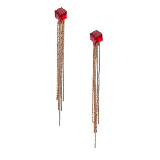 Red crystals with long tassels