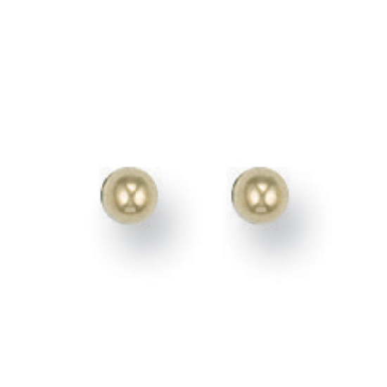 Gold Pearls Stud Earrings, 3mm