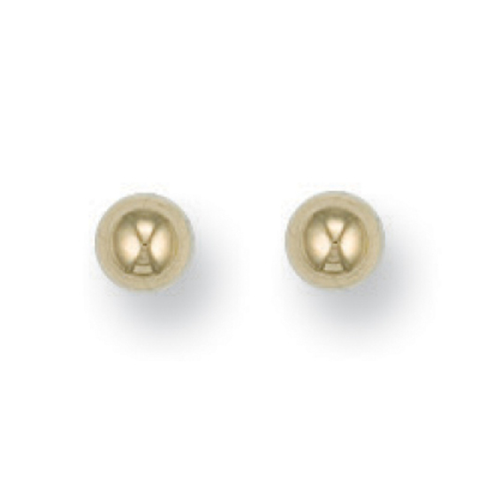 Gold Pearls Stud Earrings, 4mm