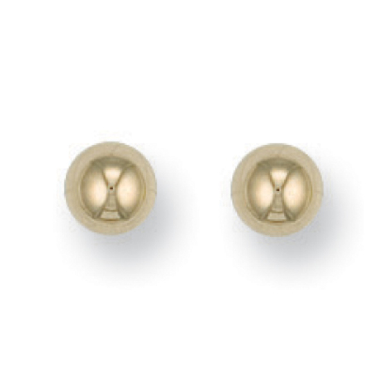 Gold Pearls Stud Earrings, 5mm
