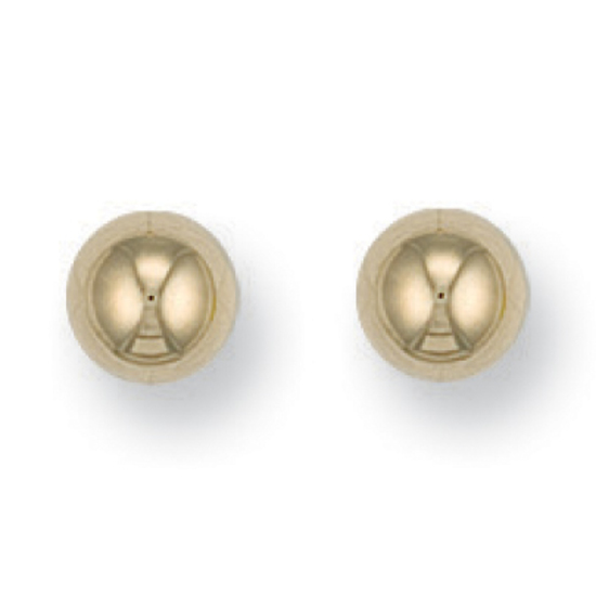 Gold Pearls Stud Earrings, 6mm