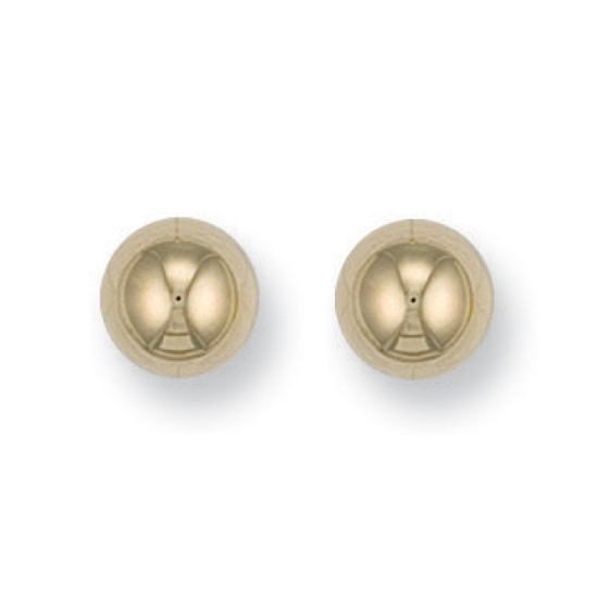 Gold Pearls Stud Earrings, 8mm