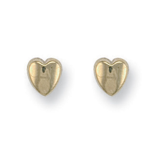 Hearts Gold Stud Earrings