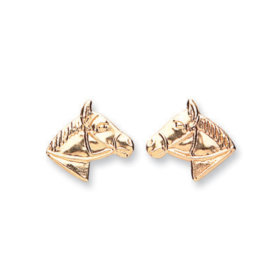 Horse Gold Stud Earrings