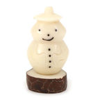 Snowman, Handcrafted from Tagua (4 cm)